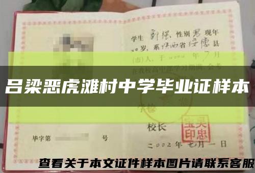 吕梁恶虎滩村中学毕业证样本缩略图