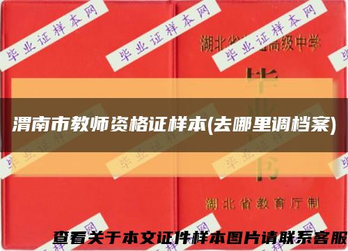 渭南市教师资格证样本(去哪里调档案)缩略图
