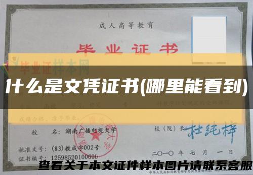 什么是文凭证书(哪里能看到)缩略图