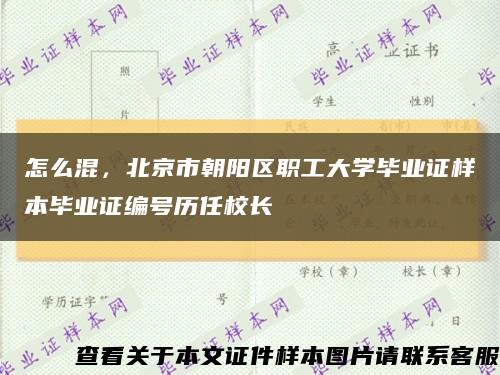 怎么混，北京市朝阳区职工大学毕业证样本毕业证编号历任校长缩略图