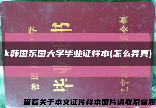 k韩国东国大学毕业证样本(怎么弄真)缩略图