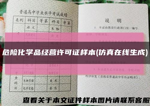 危险化学品经营许可证样本(仿真在线生成)缩略图