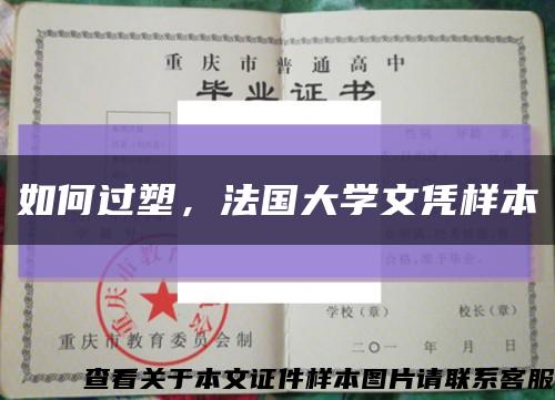 如何过塑，法国大学文凭样本缩略图