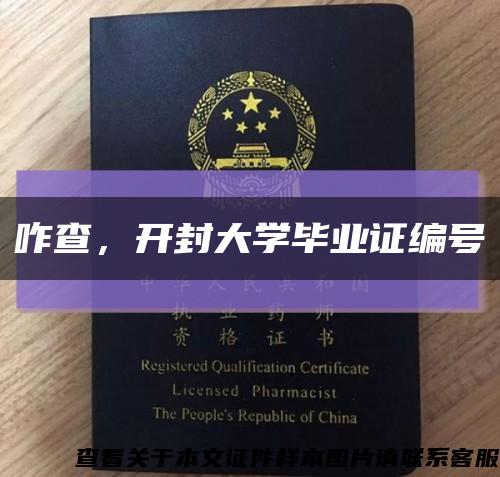 咋查，开封大学毕业证编号缩略图