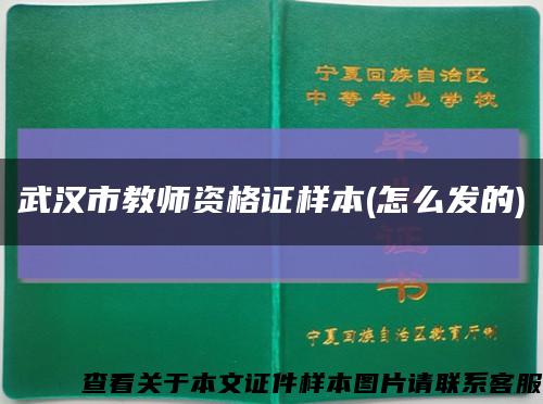 武汉市教师资格证样本(怎么发的)缩略图