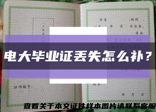 电大毕业证丢失怎么补？缩略图