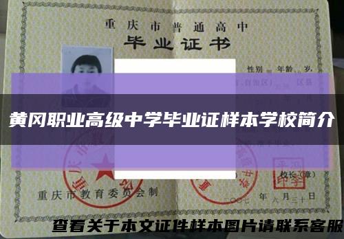 黄冈职业高级中学毕业证样本学校简介缩略图