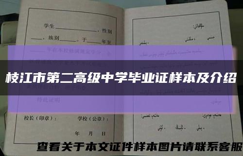 枝江市第二高级中学毕业证样本及介绍缩略图