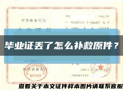 毕业证丢了怎么补救原件？缩略图