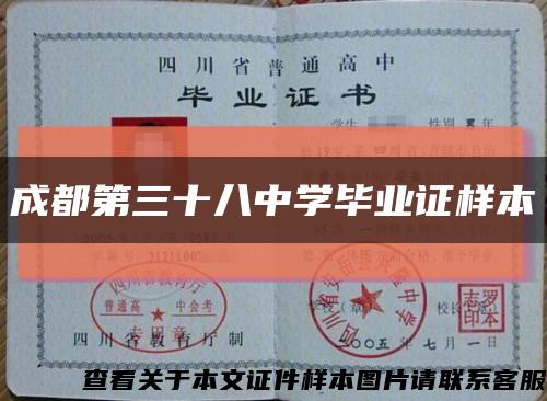 成都第三十八中学毕业证样本缩略图