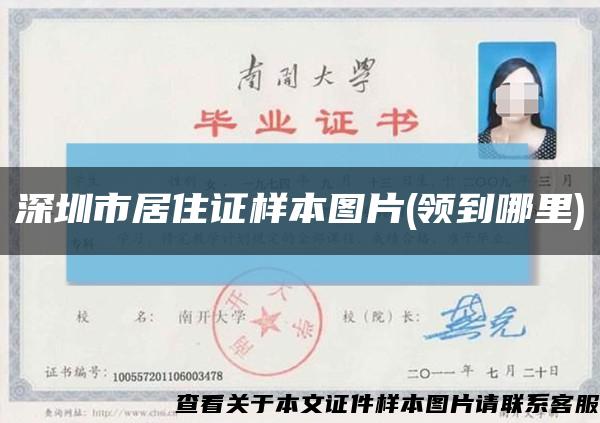 深圳市居住证样本图片(领到哪里)缩略图