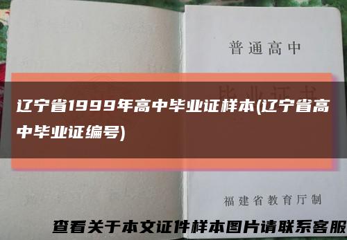 辽宁省1999年高中毕业证样本(辽宁省高中毕业证编号)缩略图
