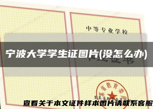 宁波大学学生证图片(没怎么办)缩略图