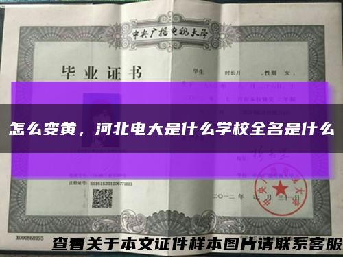 怎么变黄，河北电大是什么学校全名是什么缩略图