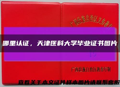 哪里认证，天津医科大学毕业证书图片缩略图