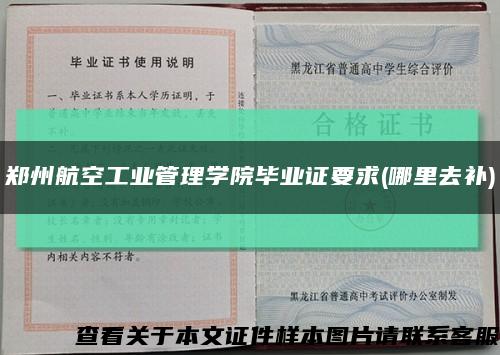 郑州航空工业管理学院毕业证要求(哪里去补)缩略图