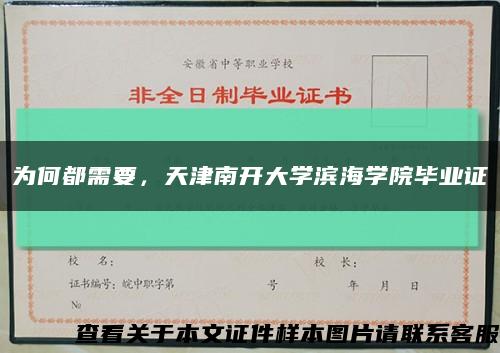 为何都需要，天津南开大学滨海学院毕业证缩略图