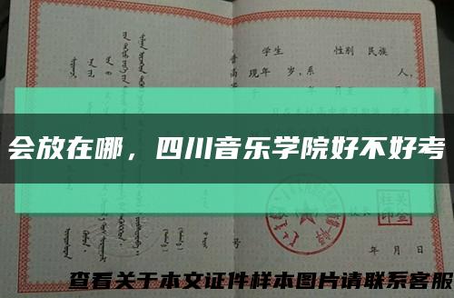 会放在哪，四川音乐学院好不好考缩略图