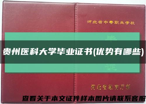 贵州医科大学毕业证书(优势有哪些)缩略图