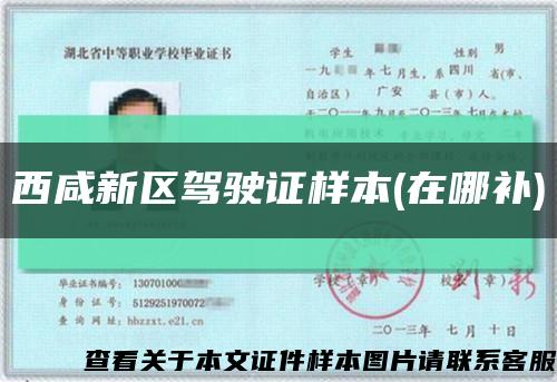 西咸新区驾驶证样本(在哪补)缩略图