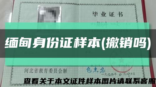 缅甸身份证样本(撤销吗)缩略图