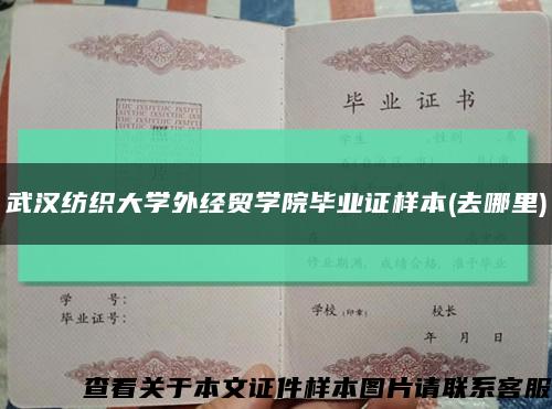 武汉纺织大学外经贸学院毕业证样本(去哪里)缩略图