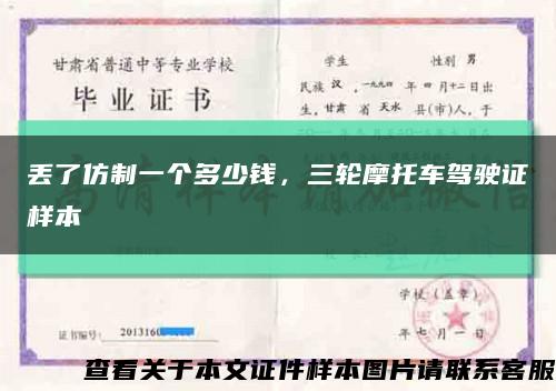 丢了仿制一个多少钱，三轮摩托车驾驶证样本缩略图