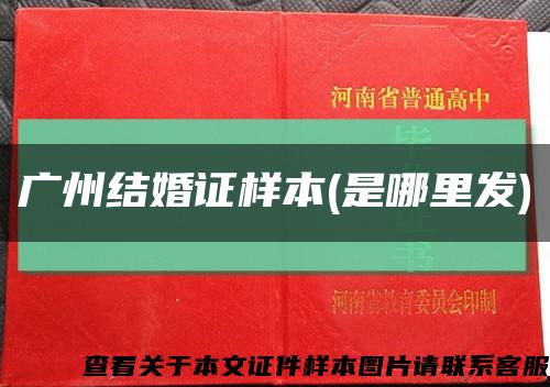 广州结婚证样本(是哪里发)缩略图