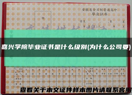 嘉兴学院毕业证书是什么级别(为什么公司要)缩略图