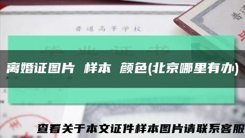 离婚证图片 样本 颜色(北京哪里有办)缩略图