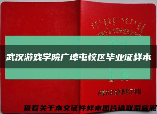 武汉游戏学院广埠屯校区毕业证样本缩略图
