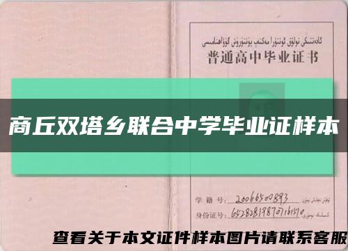 商丘双塔乡联合中学毕业证样本缩略图