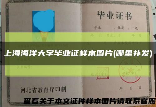 上海海洋大学毕业证样本图片(哪里补发)缩略图