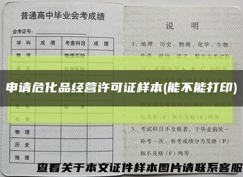 申请危化品经营许可证样本(能不能打印)缩略图
