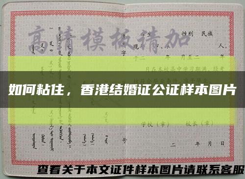 如何粘住，香港结婚证公证样本图片缩略图