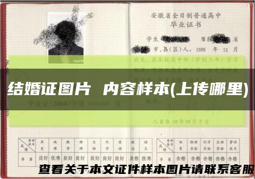 结婚证图片 内容样本(上传哪里)缩略图