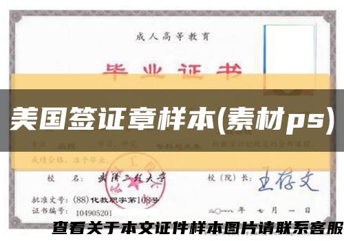 美国签证章样本(素材ps)缩略图