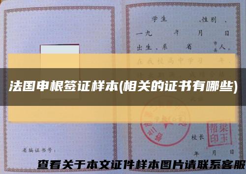 法国申根签证样本(相关的证书有哪些)缩略图