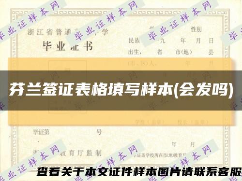 芬兰签证表格填写样本(会发吗)缩略图