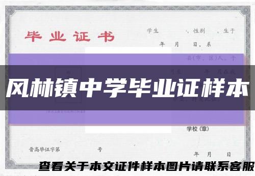 风林镇中学毕业证样本缩略图