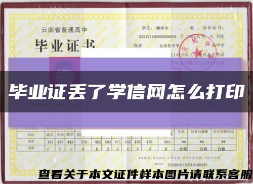 毕业证丢了学信网怎么打印缩略图