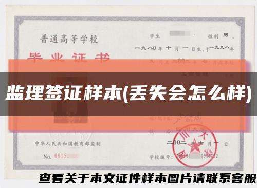 监理签证样本(丢失会怎么样)缩略图