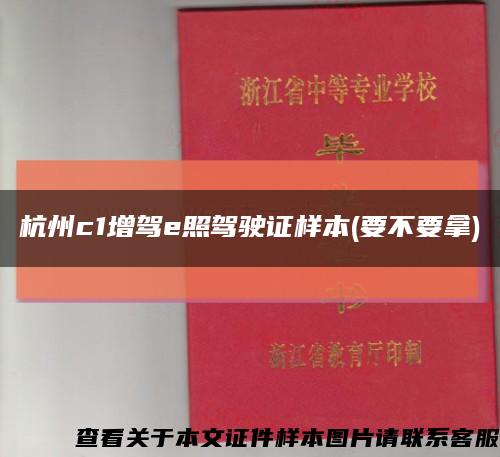 杭州c1增驾e照驾驶证样本(要不要拿)缩略图