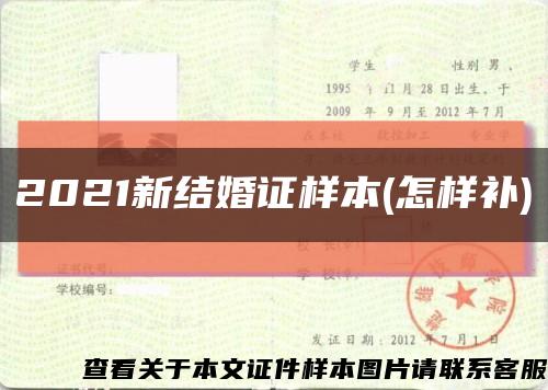 2021新结婚证样本(怎样补)缩略图