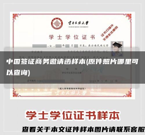 中国签证商务邀请函样本(原件照片哪里可以查询)缩略图