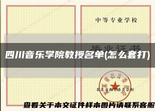 四川音乐学院教授名单(怎么套打)缩略图