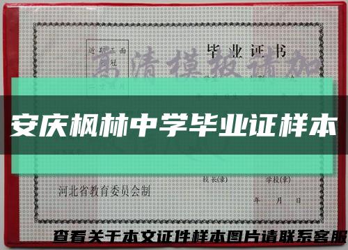 安庆枫林中学毕业证样本缩略图