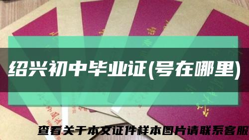 绍兴初中毕业证(号在哪里)缩略图
