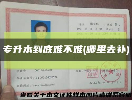 专升本到底难不难(哪里去补)缩略图