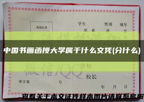 中国书画函授大学属于什么文凭(分什么)缩略图